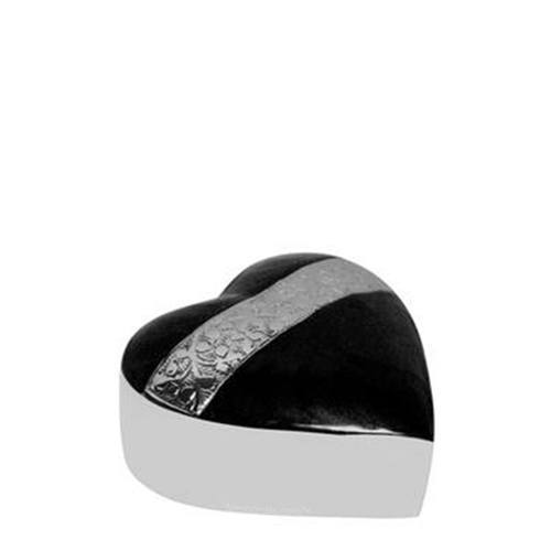 Luxury Black Metal Heart Keepsake Urn