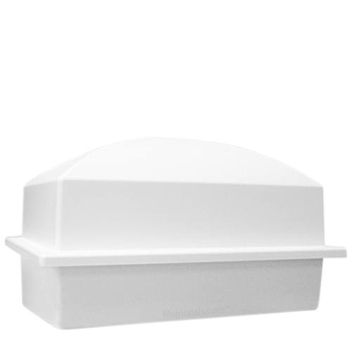 Luxury White Cremation Urn Vault