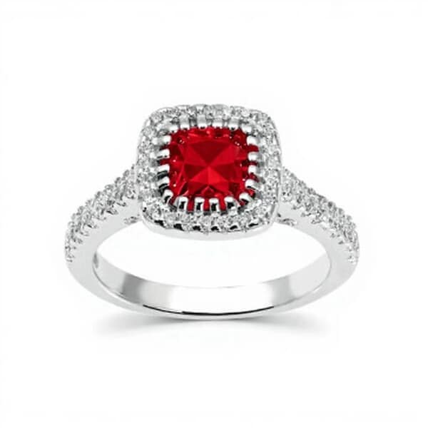 Magnificent Scarlet Cremation Diamond Ring
