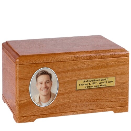 Mahogany Wood Photo Urn