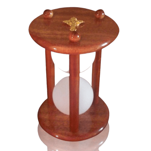 Hourglass Mahogany Keepsake Urn