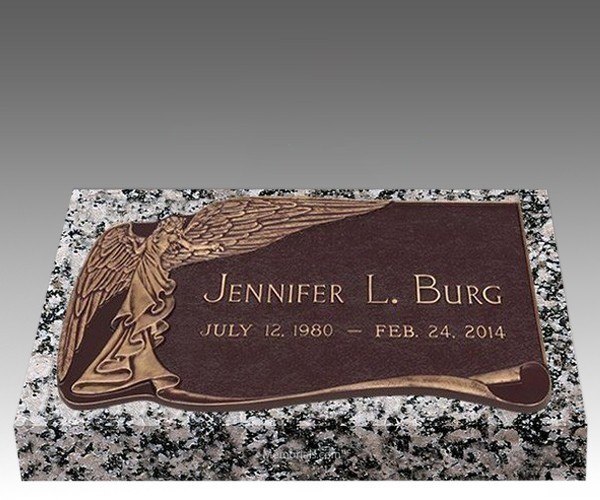 Majestic Grace Bronze Grave Marker 24 x 14