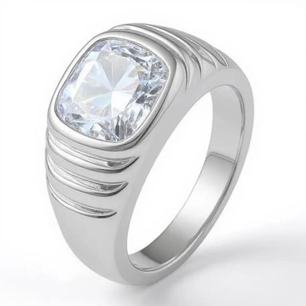 Male Yellow Cremation Diamond Ring