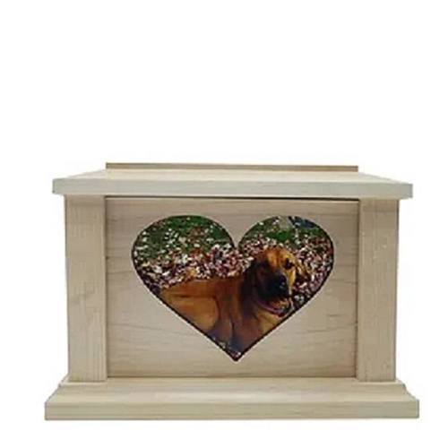 Maple Center Heart Picture Pet Urn