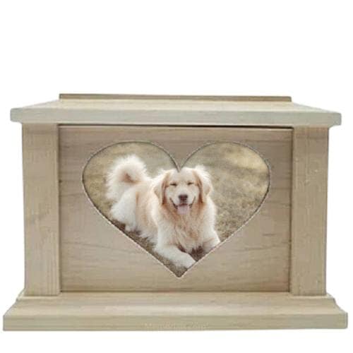 Maple Center Heart Picture Pet Urns