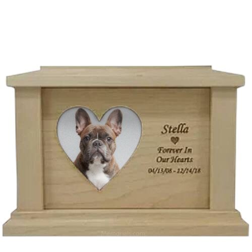 Maple Heart Picture Pet Urns