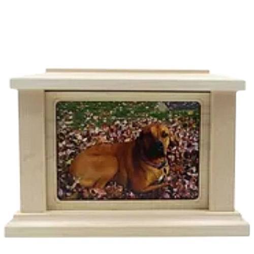 Maple Rectangle Picture Pet Urns