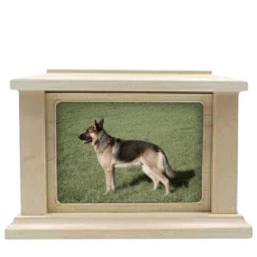 Maple Rectangle Picture Pet Urns