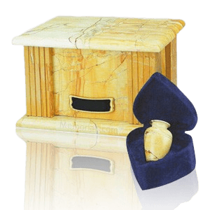 Teakwood Greek Marble Cremation Urns