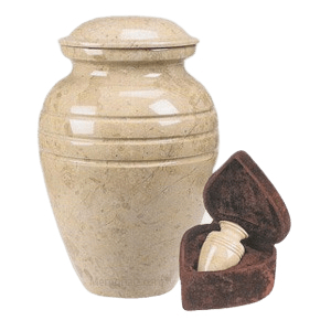 Cream Classic Marble Cremation Urns