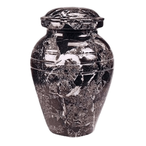 Black Classic Marble Cremation Urn