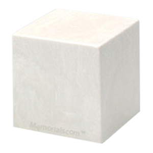White Cube Pet Cremation Urn