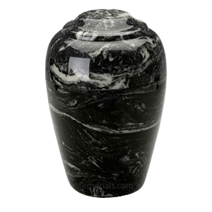 Grecian Ebony Marble Cremation Urns