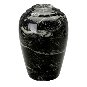 Grecian Ebony Marble Cremation Urn II