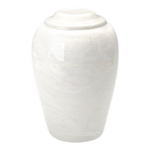 White Pet Cremation Urn