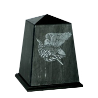 Obelisk Black Marble Urn