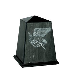 Obelisk Black Small Marble Urn