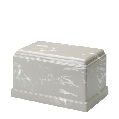 Olympus Silver Gray Marble Cremation Urn