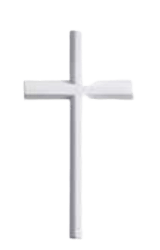 Cross In Silhouette Marble Medallion Appliques