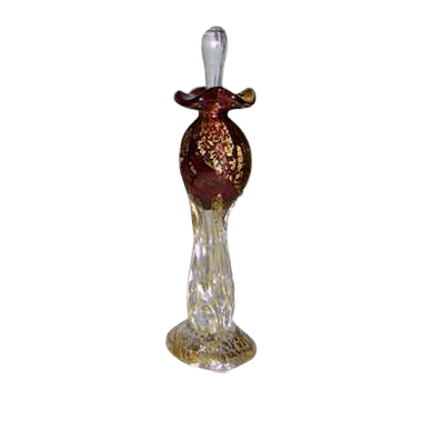 Maroon Gold Leaf Keepsake Urn