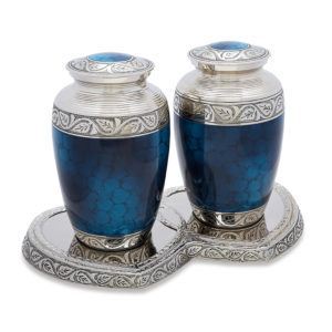 Mediterranean Blue Companion Urns 
