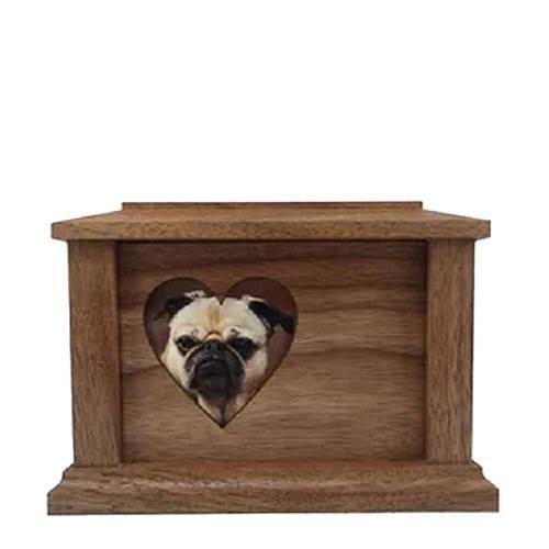 Medium Walnut Heart Picture Pet Urn