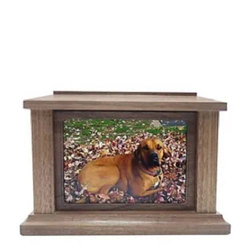 Medium Walnut Rectangle Picture Pet Urn