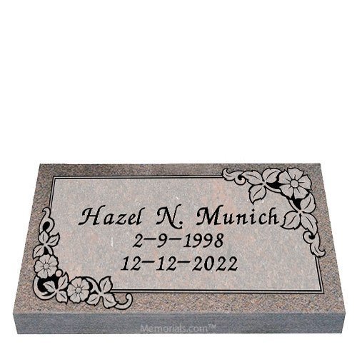 Memorial Granite Grave Marker 26 x 14