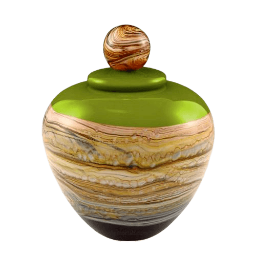 Memoriam Green Medium Art Urn