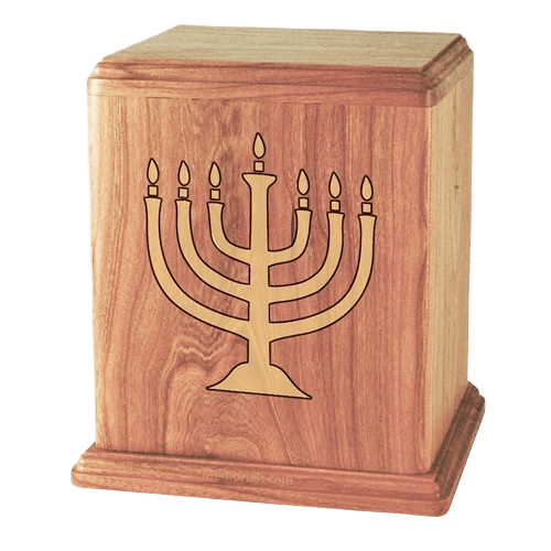 Menorah Oak Cremation Urn