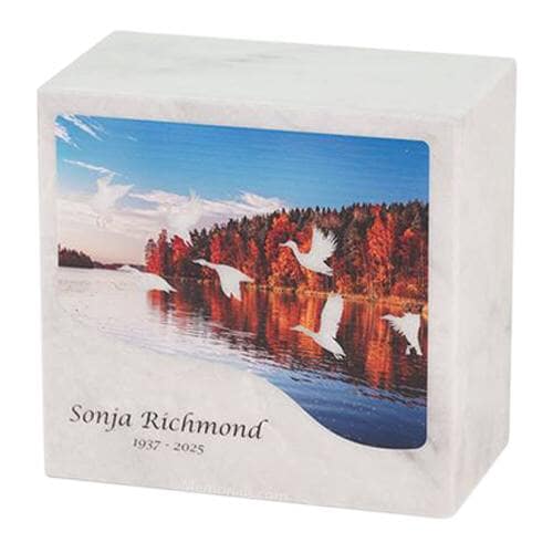 Migration Marble Cremation Urn