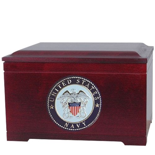 Navy Memory Chest Cremation Urn