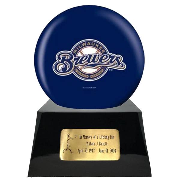 Milwaukee Brewers Baseball Sphere Cremation Urn