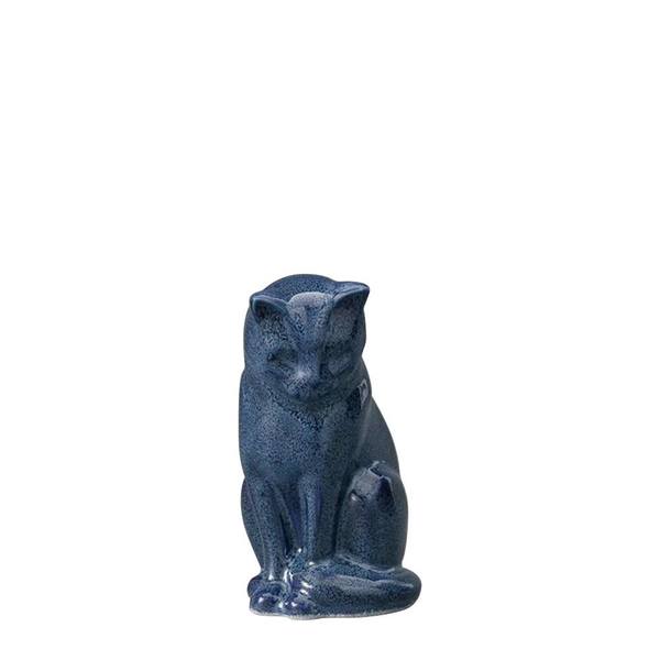 Mini Upright Ocean Ceramic Cat Urn