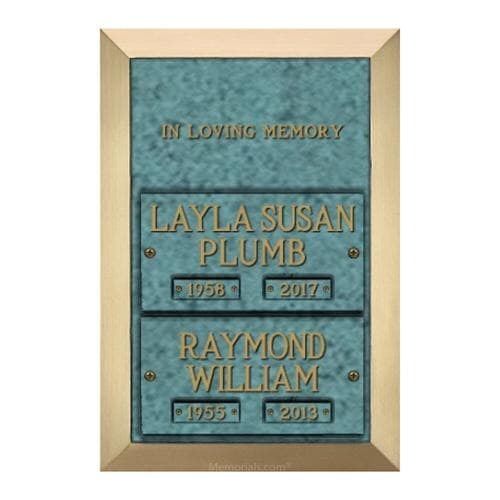 Modern Cremation Bronze Plaque
