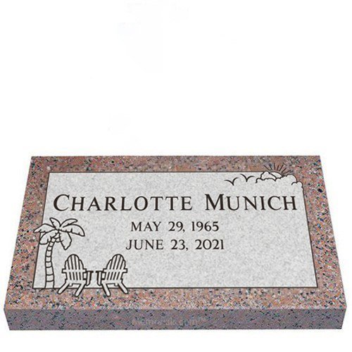 Moments Together Granite Grave Marker 24 x 12