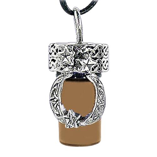 Moon Brown Cremation Urn Necklace