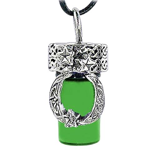 Moon Green Cremation Urn Necklace