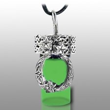 Moon Green Pet Cremation Necklace