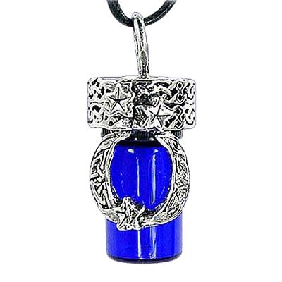 Moon Blue Cremation Urn Necklace