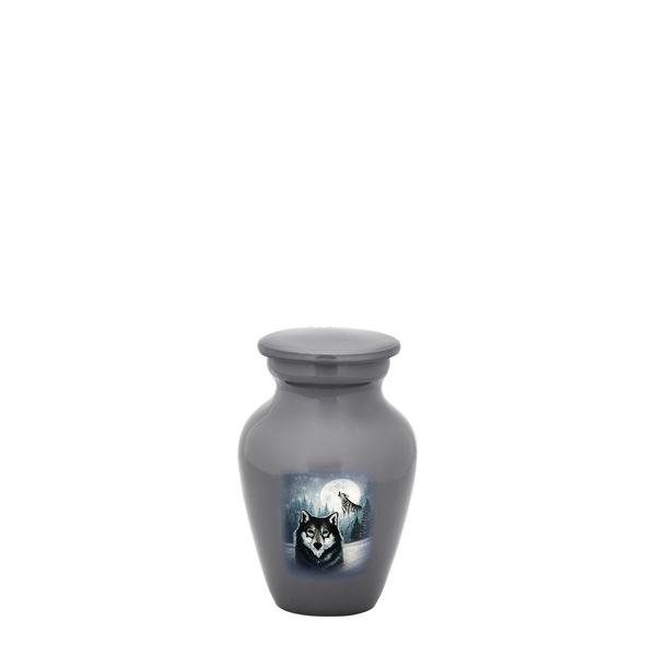 Moonlight Wolf Grey Keepsake Urn