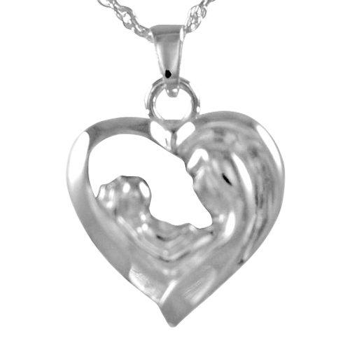 Mother & Child Heart Keepsake Pendant III