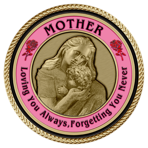 Mother Holding Child Small Medallion