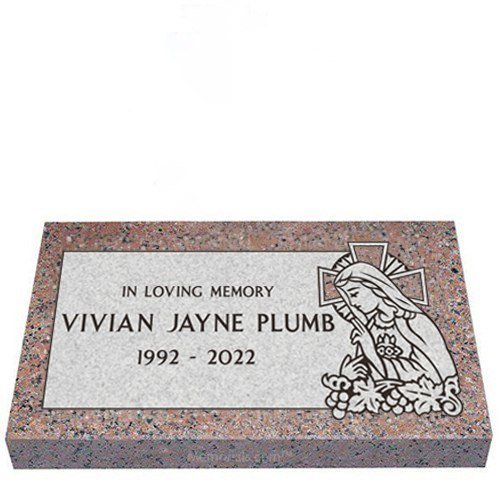 Mother Mary Granite Grave Marker 20 x 10
