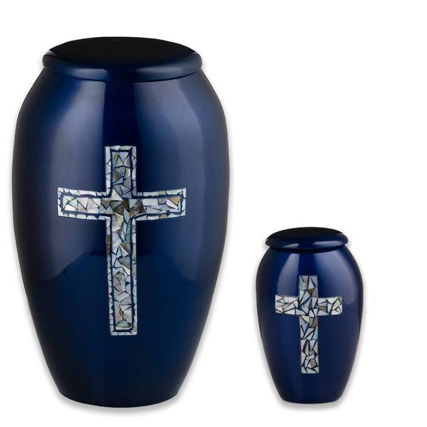 Mother of Pearl Cross Urns