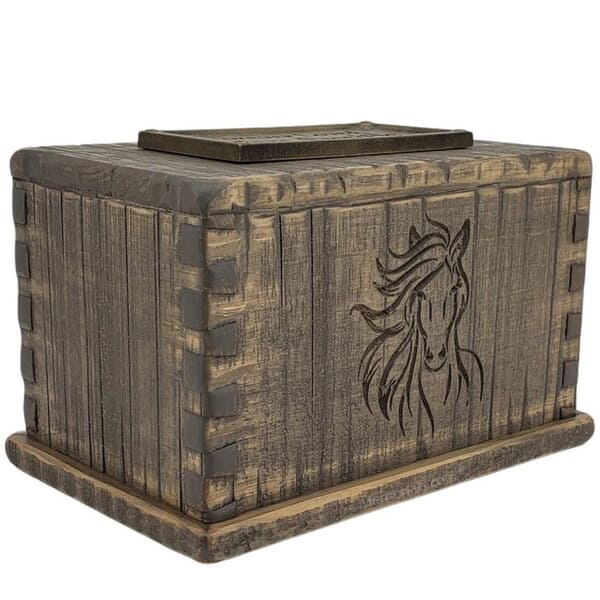 Mustang Horse Cremation Urn