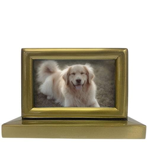 My Best Friend Bronze Picture Urn