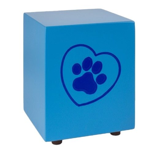 Mystic Paw Print Cube Cremation Urn