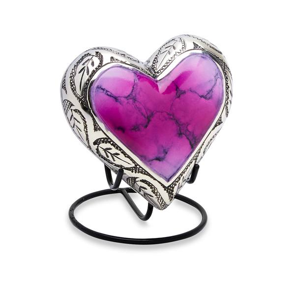 Mystic Pink Heart keepsake Urn