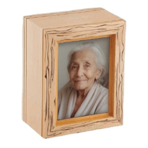 Natural Grain Frame Wood Cremation Urn